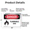 Signmission Flammable Gas Danger Sign, Aluminum, 10in W x 7in L, 2PK OS-2PACK-DS-A-710-L-1233 - alternate 6